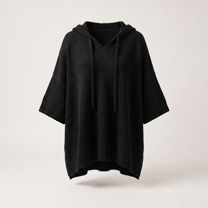 SOFT DRAPE HOODED SWEATER
