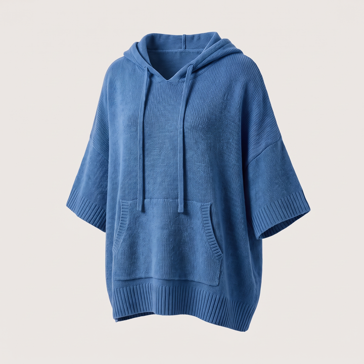 SOFT DRAPE HOODED SWEATER