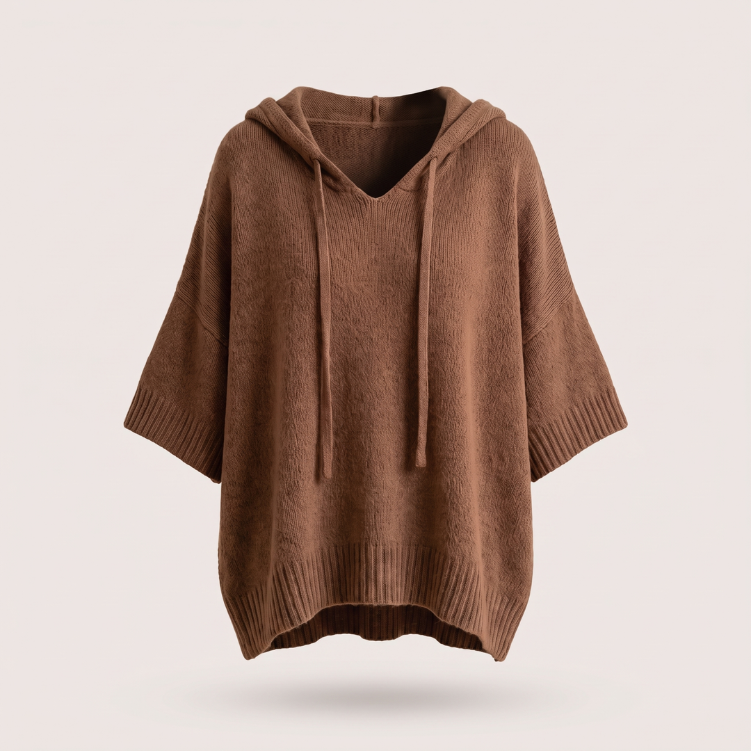 SOFT DRAPE HOODED SWEATER