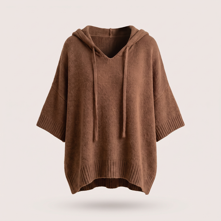 SOFT DRAPE HOODED SWEATER