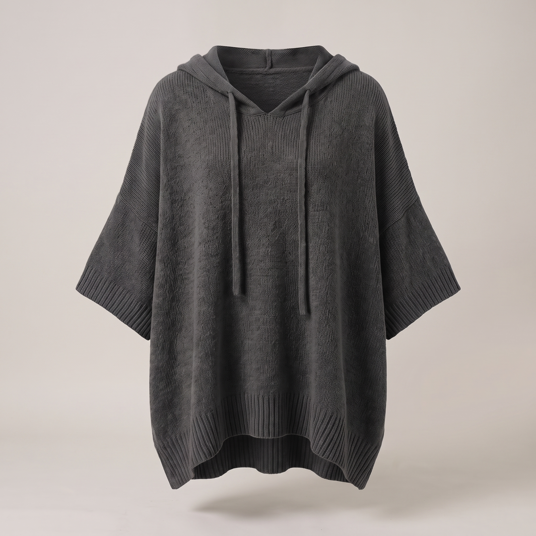 SOFT DRAPE HOODED SWEATER