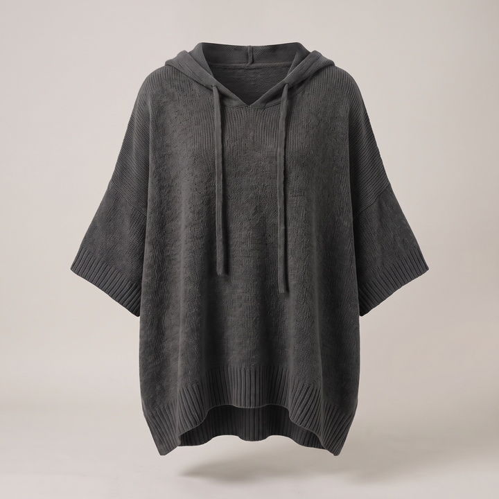 SOFT DRAPE HOODED SWEATER