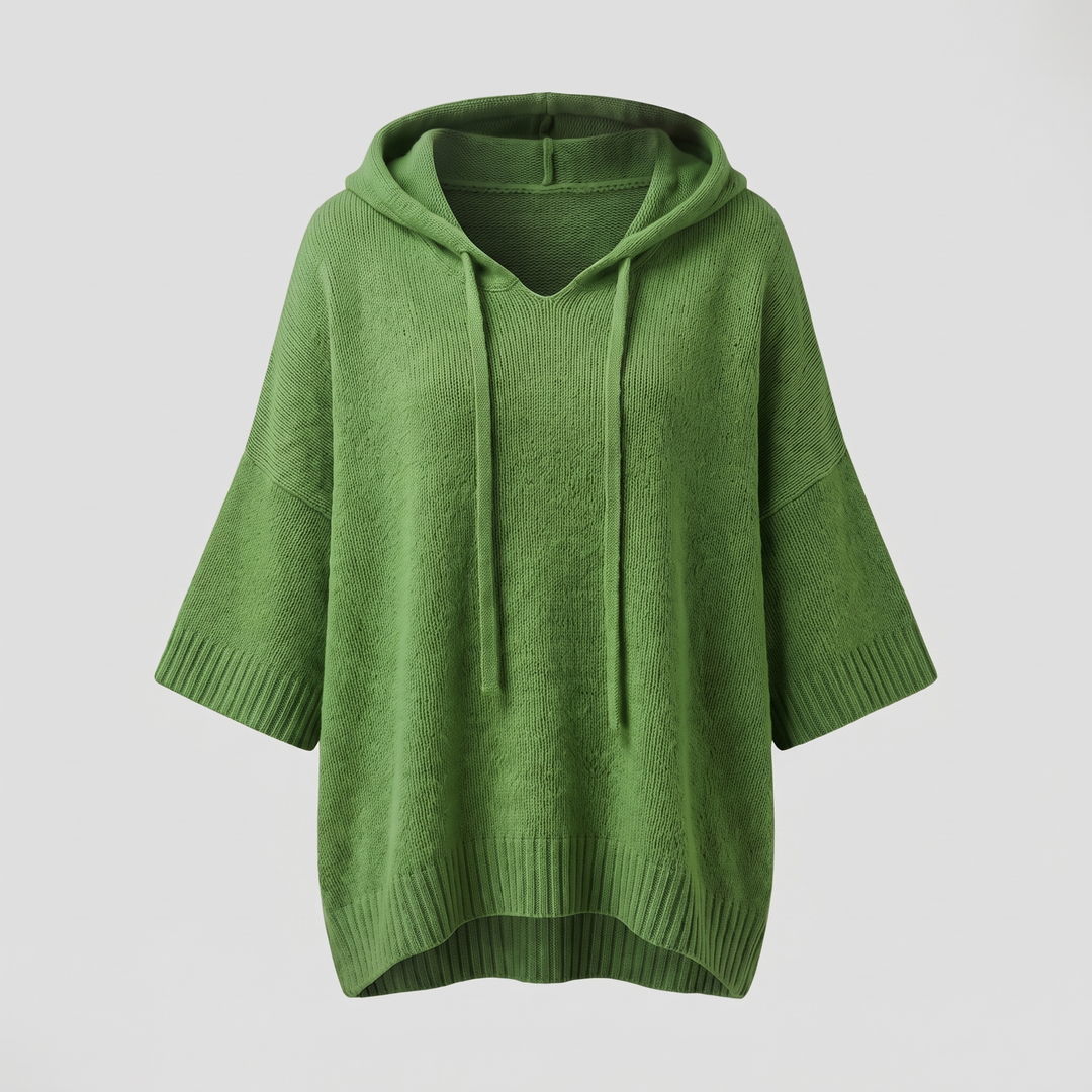 SOFT DRAPE HOODED SWEATER