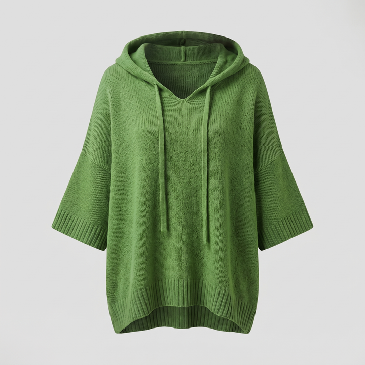 SOFT DRAPE HOODED SWEATER