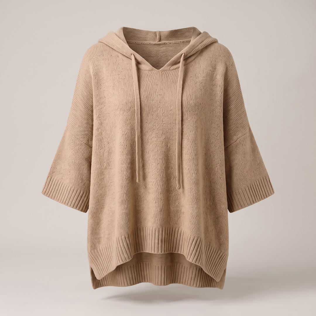 SOFT DRAPE HOODED SWEATER