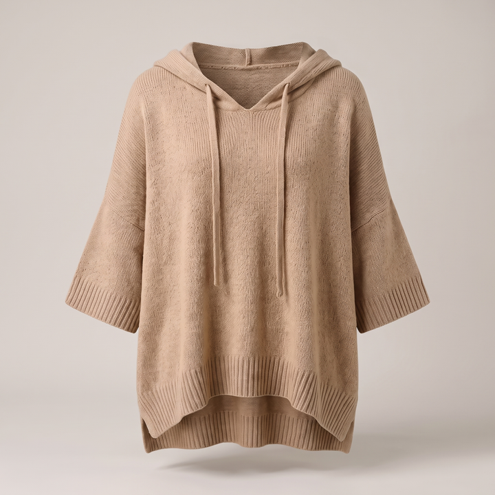 SOFT DRAPE HOODED SWEATER