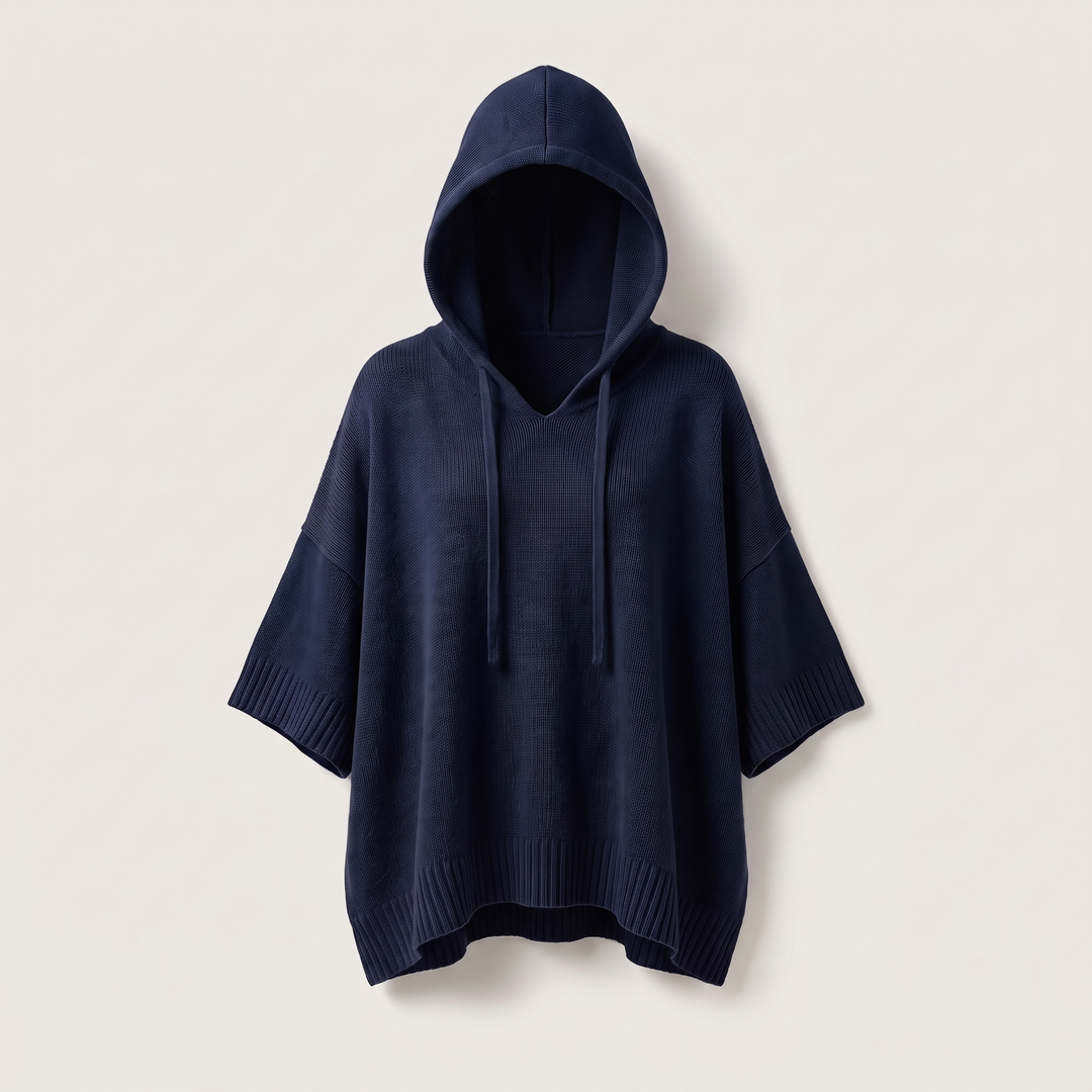 SOFT DRAPE HOODED SWEATER