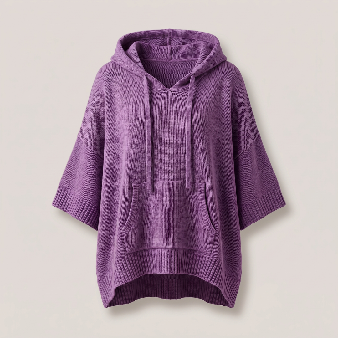 SOFT DRAPE HOODED SWEATER