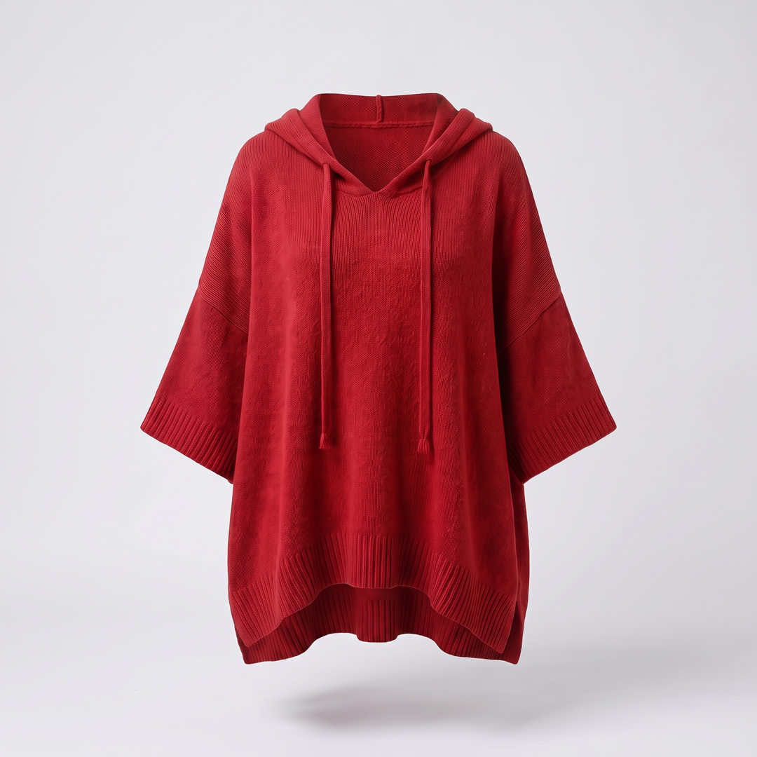 SOFT DRAPE HOODED SWEATER