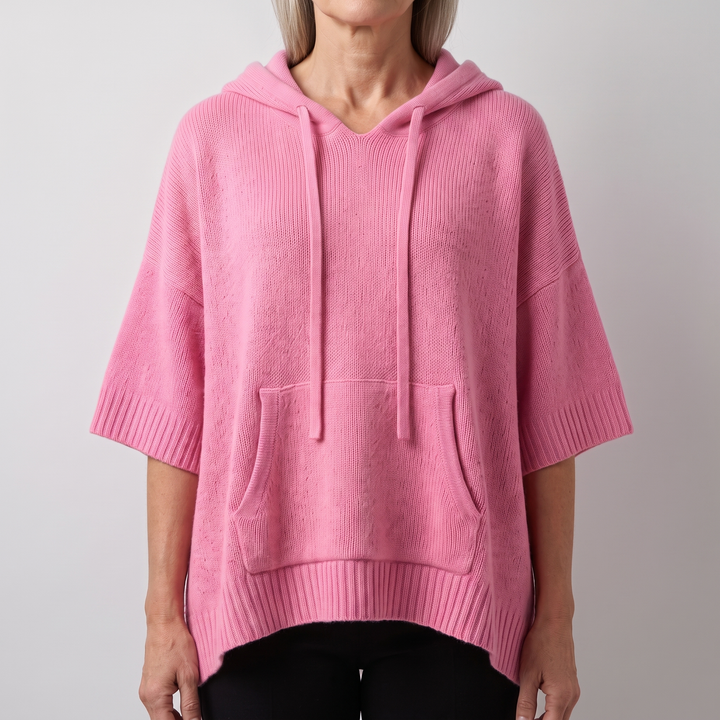 SOFT DRAPE HOODED SWEATER