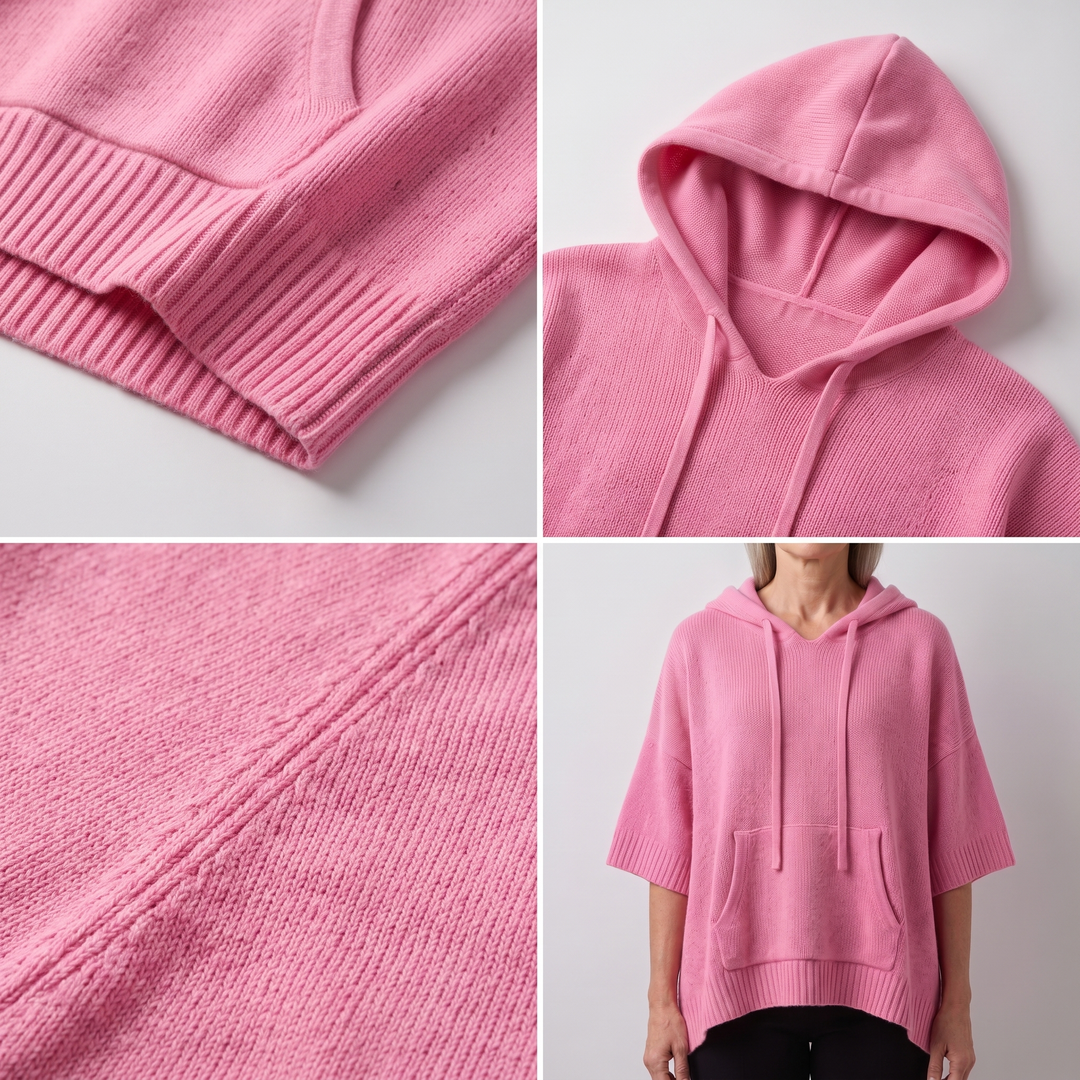 SOFT DRAPE HOODED SWEATER