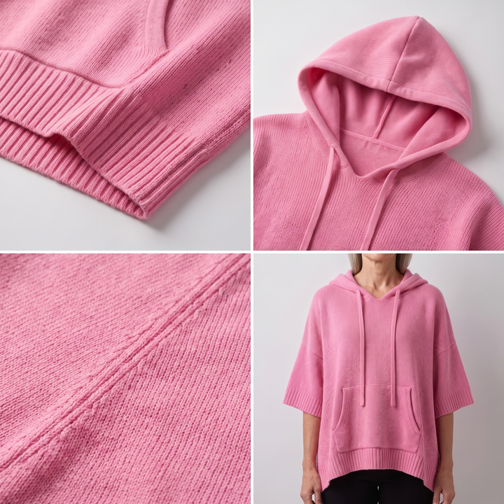 SOFT DRAPE HOODED SWEATER