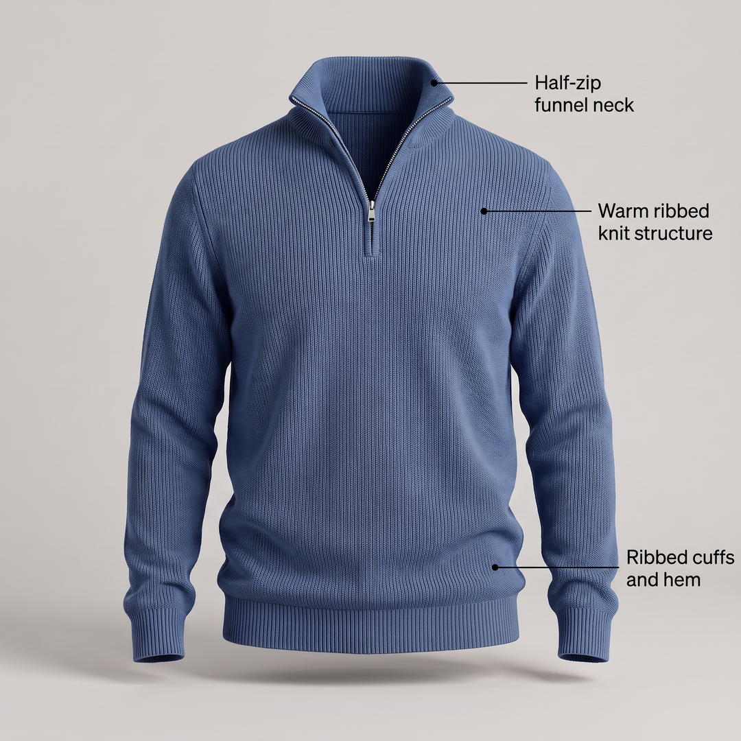 SMART CASUAL RIBBED SWEATER