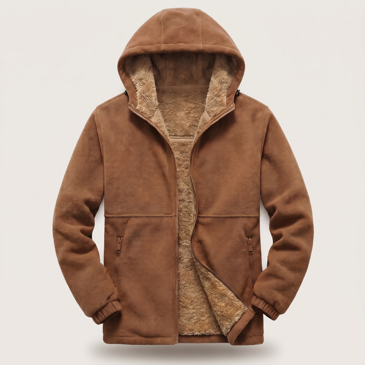 SHERPA LINED FLEECE HOODED JACKET