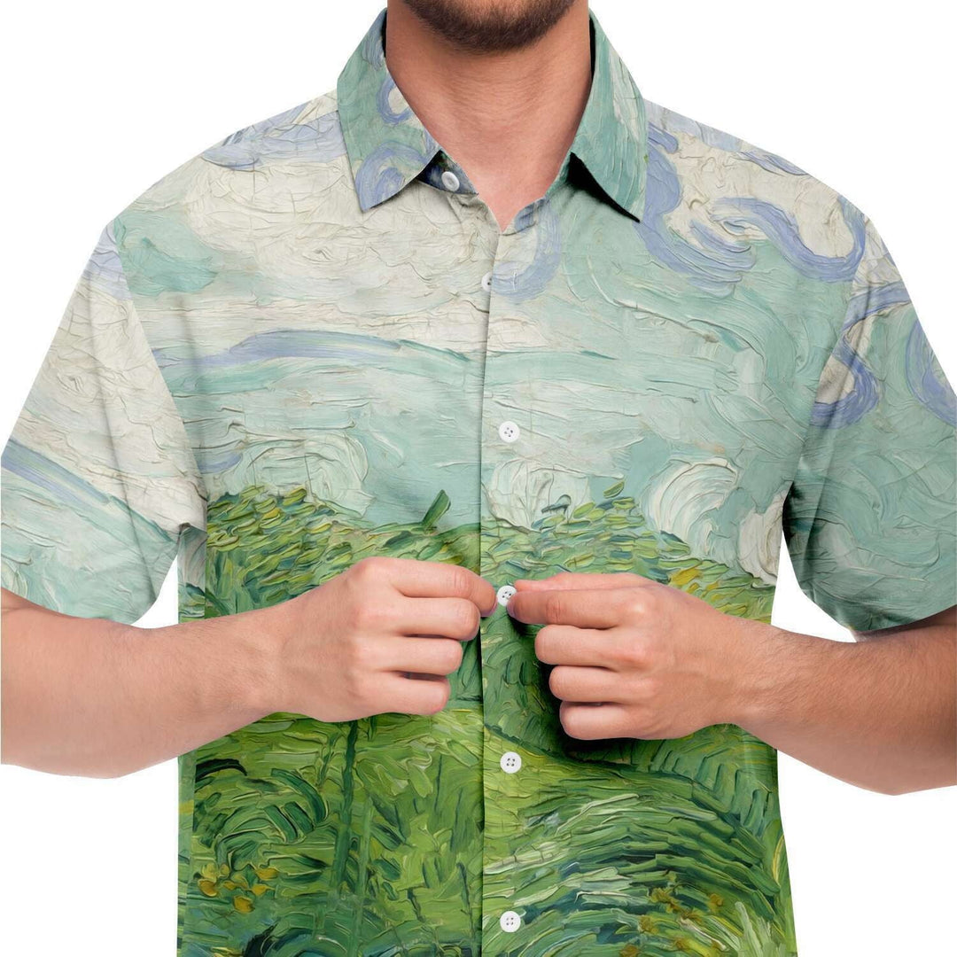 Van gogh green field Buttoned Shirt