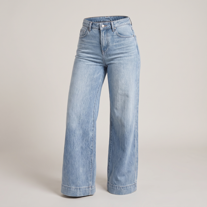 CLASSIC WIDE LEG DENIM PANTS