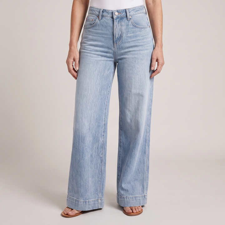 CLASSIC WIDE LEG DENIM PANTS