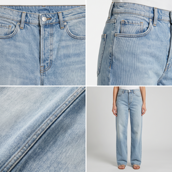 CLASSIC WIDE LEG DENIM PANTS