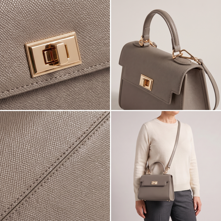 CLASSIC STRUCTURED LEATHER HANDBAG