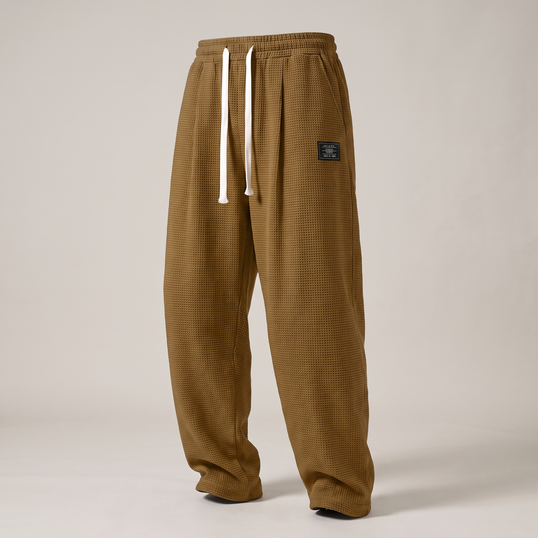 TEXTURED RELAXED FIT PANTS