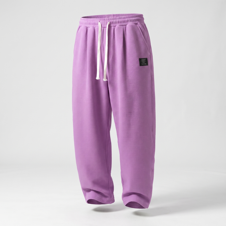TEXTURED RELAXED FIT PANTS