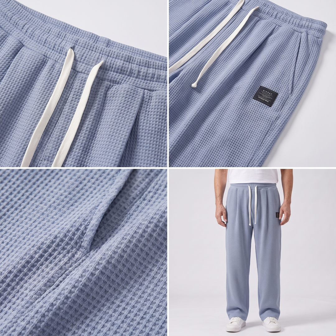 TEXTURED RELAXED FIT PANTS