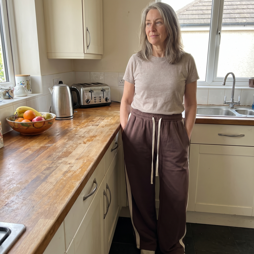 RELAXED WIDE LEG TRACK PANTS