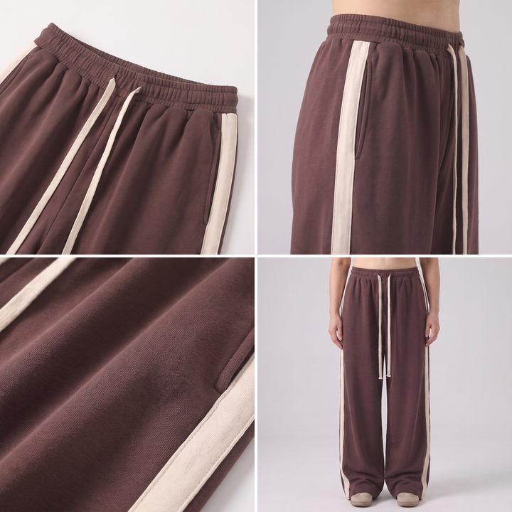 RELAXED WIDE LEG TRACK PANTS
