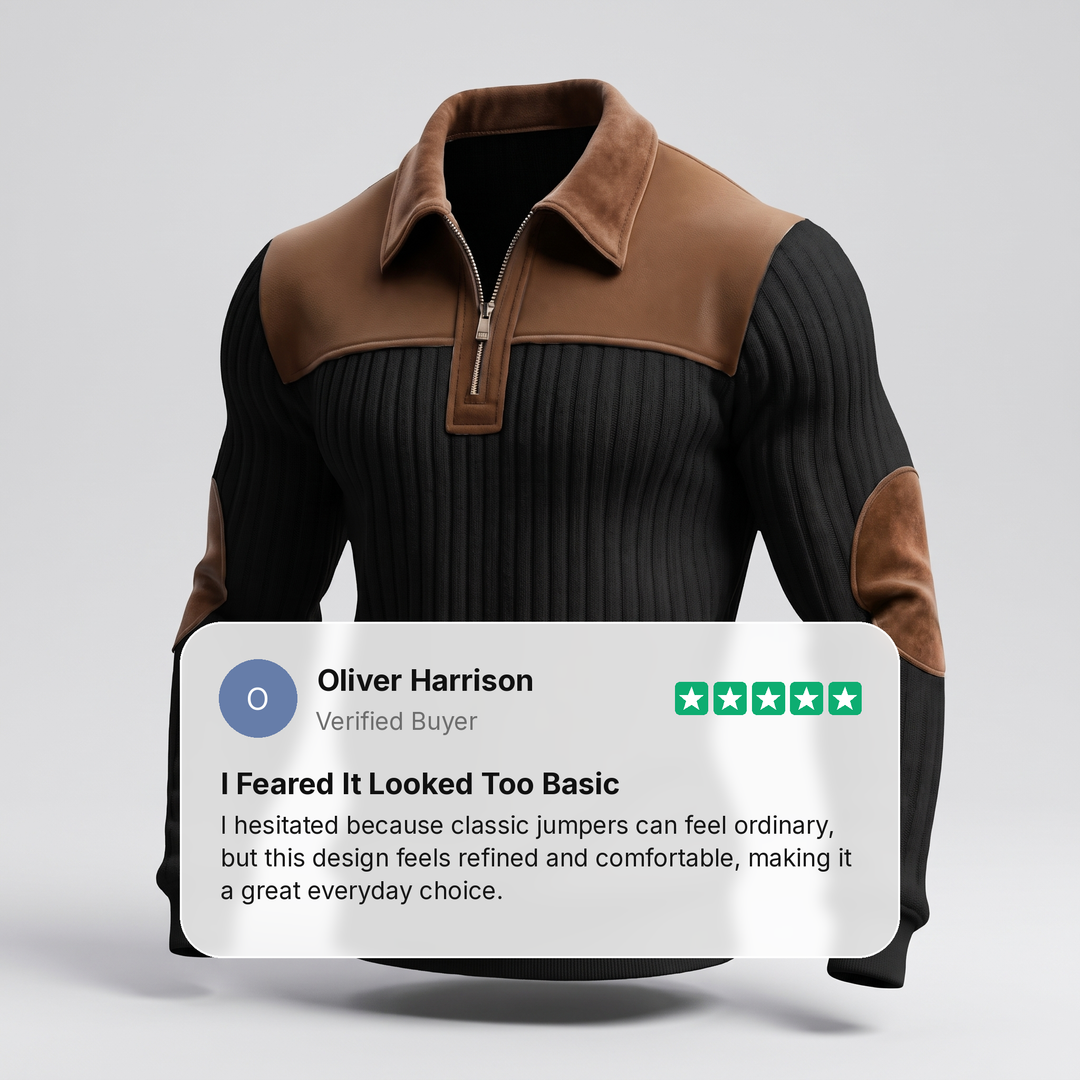HERITAGE HALF ZIP KNIT SWEATER