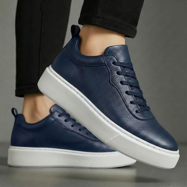 BROMLEY GRAINED LEATHER SNEAKERS