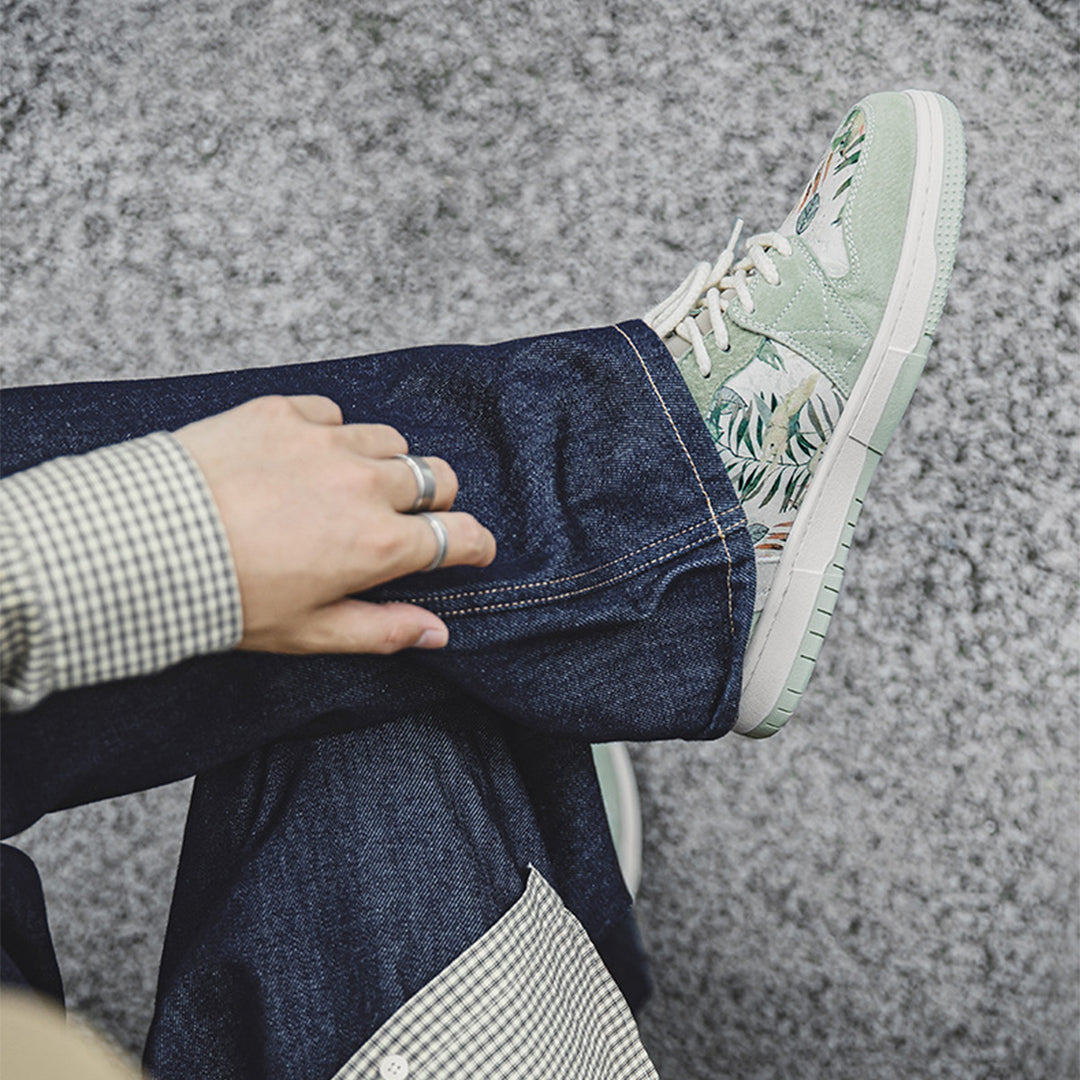 Verdant Impression, Watercolor Sneakers