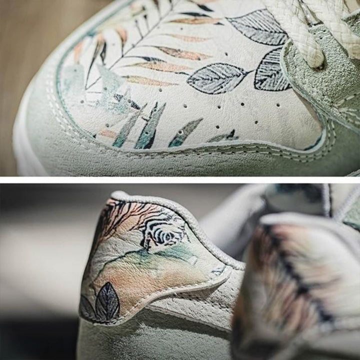 Verdant Impression, Watercolor Sneakers