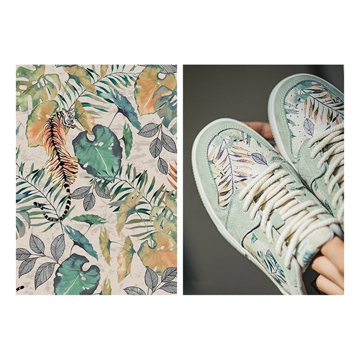 Verdant Impression, Watercolor Sneakers