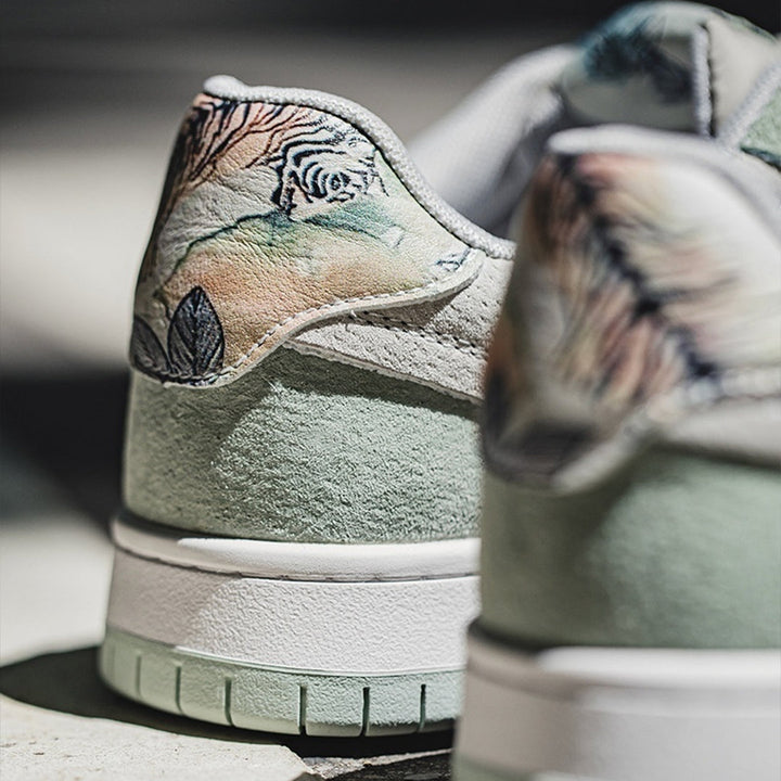 Verdant Impression, Watercolor Sneakers