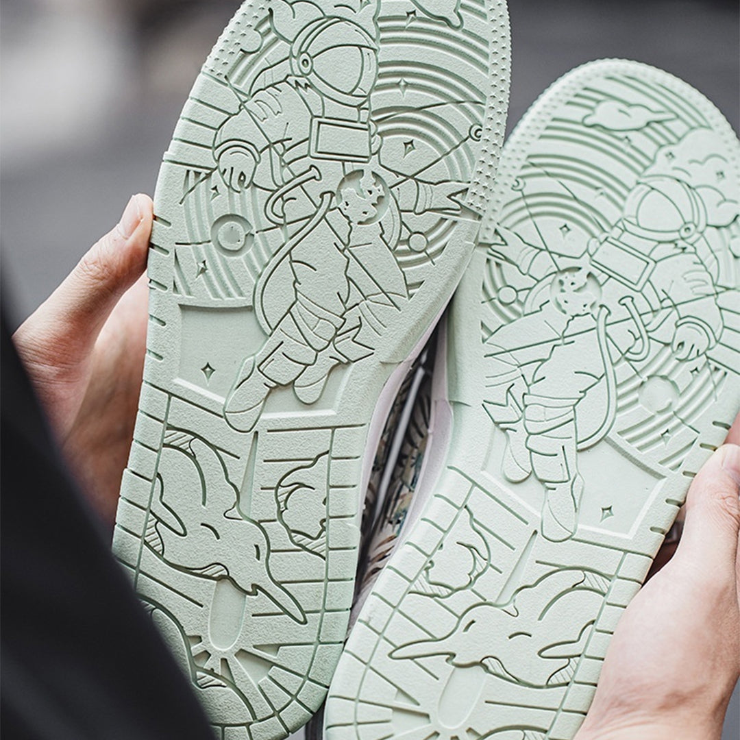Verdant Impression, Watercolor Sneakers