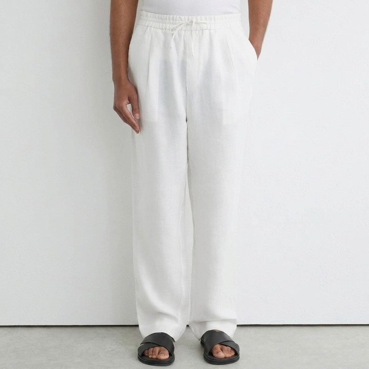 SOMERFORD PURE LINEN DRAWSTRING PANTS