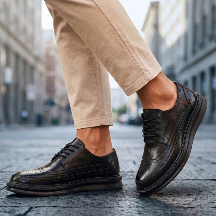 BANSTEAD BROGUE LEATHER SNEAKERS