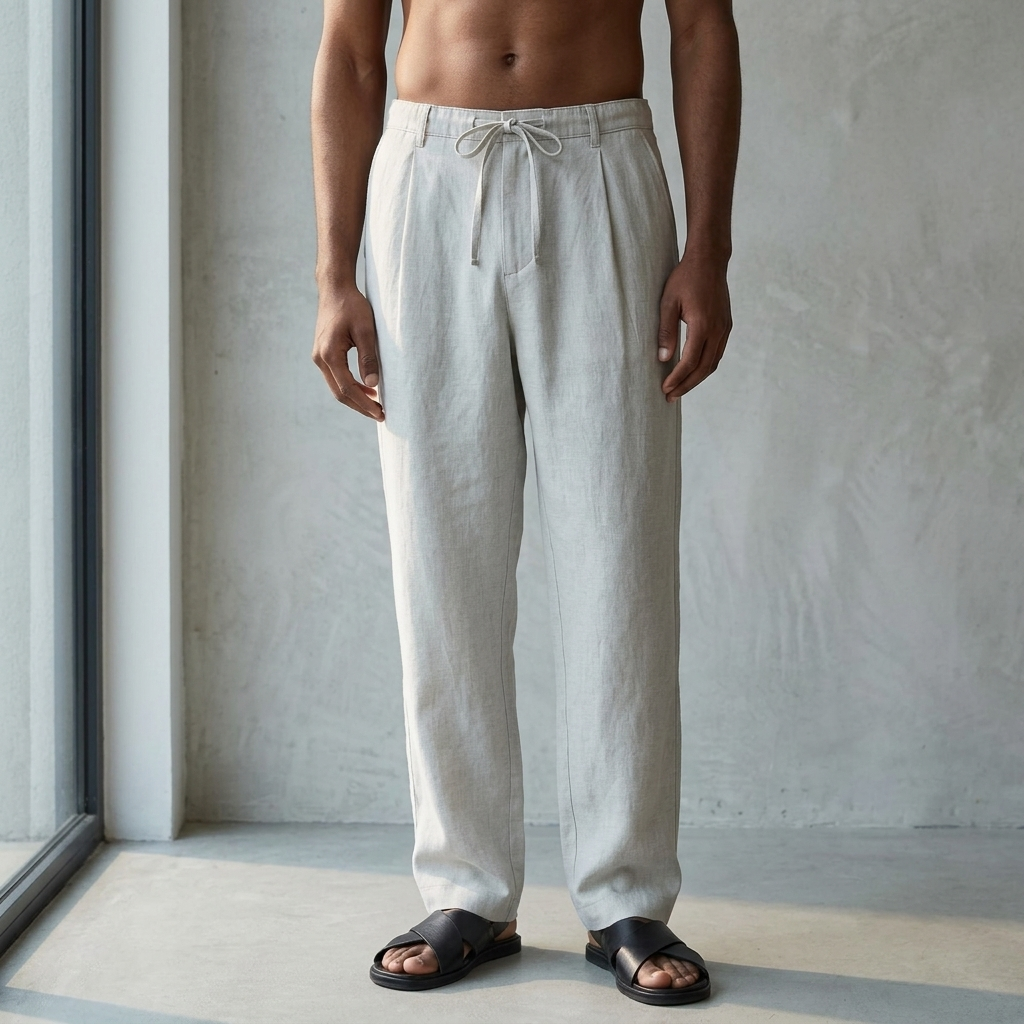 SOMERFORD PURE LINEN DRAWSTRING PANTS
