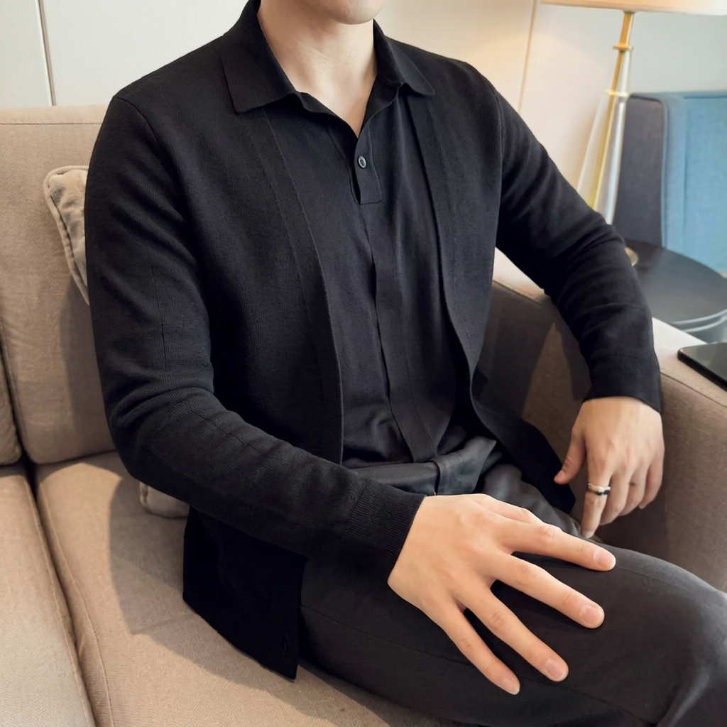 MERRITON LAYERED-COLLAR KNIT SWEATER