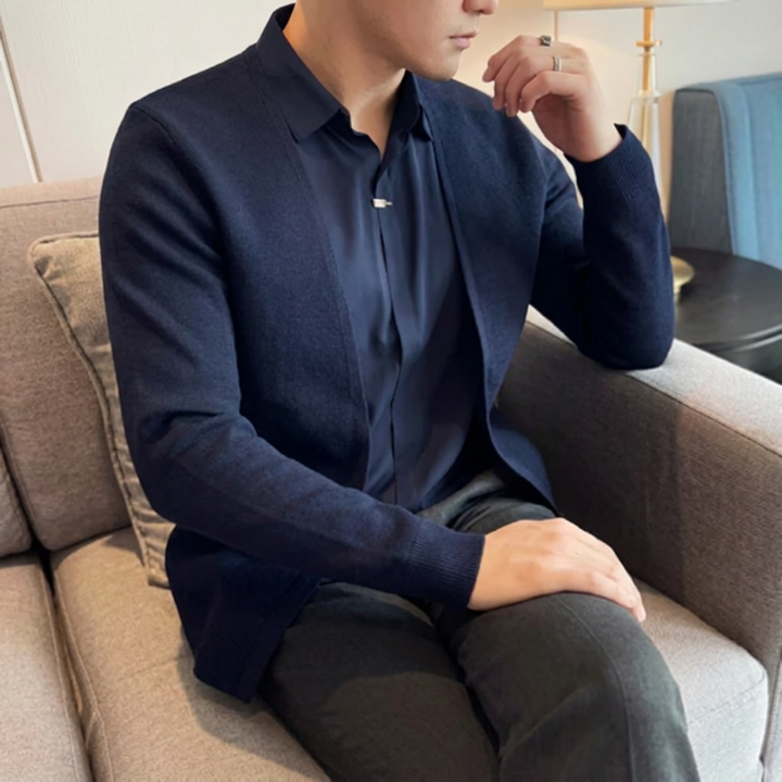 MERRITON LAYERED-COLLAR KNIT SWEATER