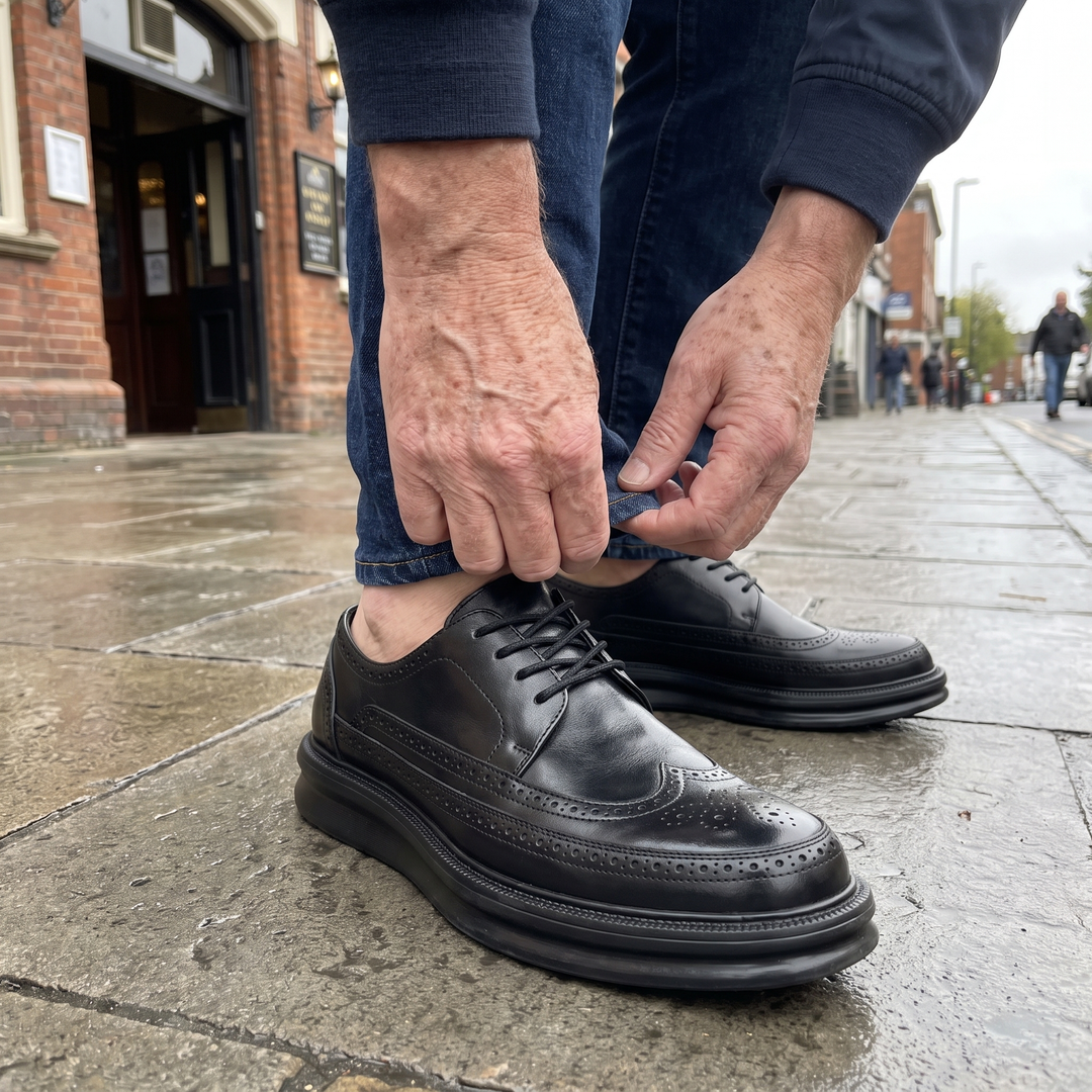 BANSTEAD BROGUE LEATHER SNEAKERS
