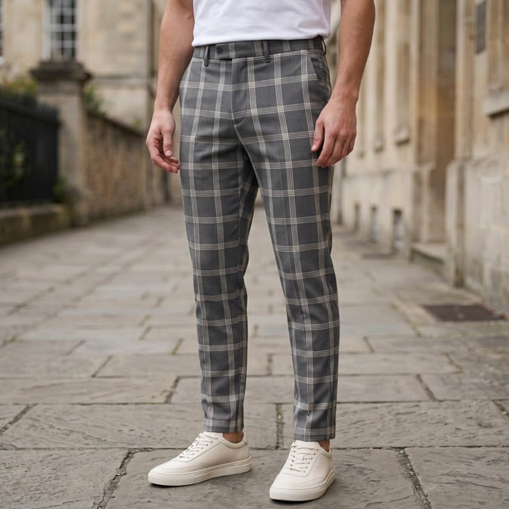 CHESTERFIELD SLIM-FIT CHECKED PANTS