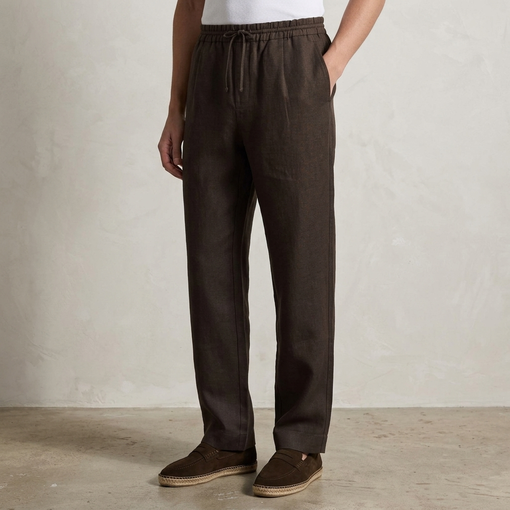 SOMERFORD PURE LINEN DRAWSTRING PANTS