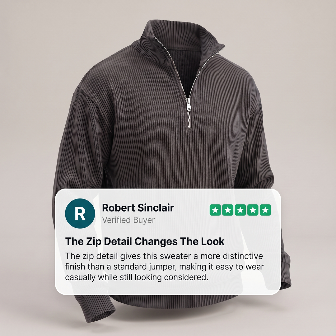 SMART CASUAL RIBBED SWEATER