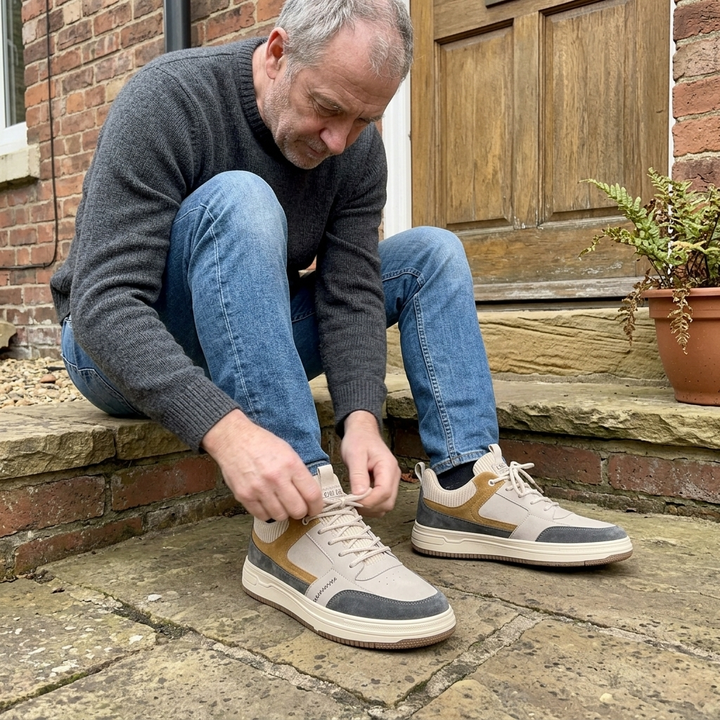 KINROSS PANELLED SUEDE SNEAKERS