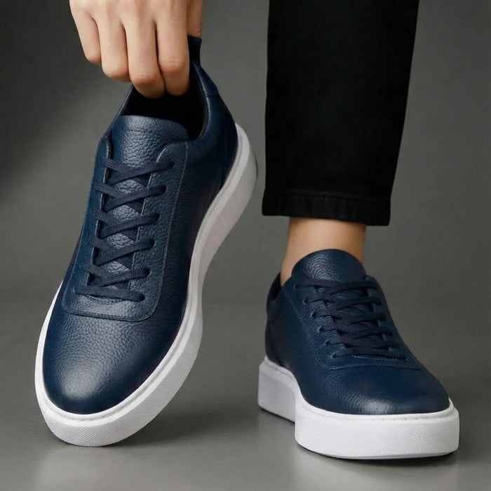 BROMLEY GRAINED LEATHER SNEAKERS