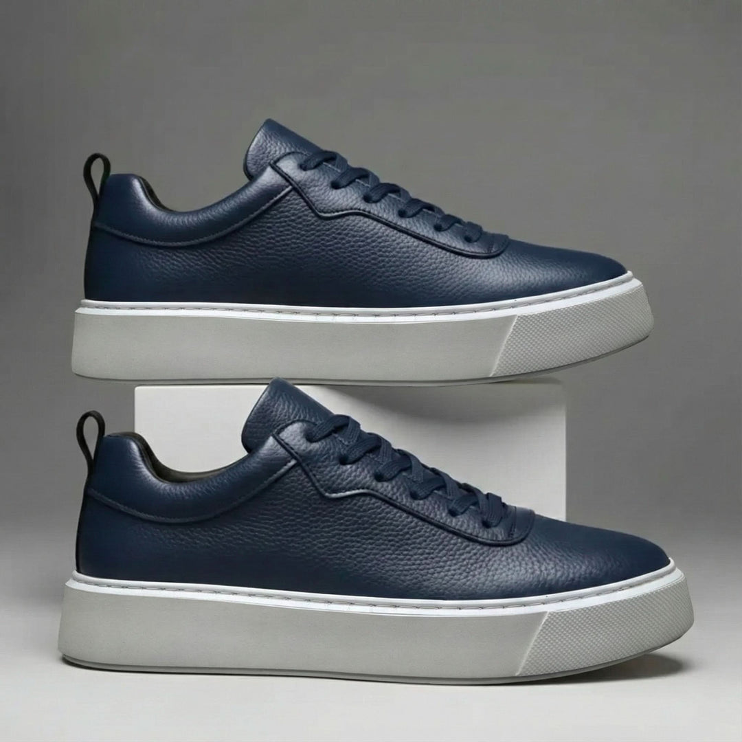 BROMLEY GRAINED LEATHER SNEAKERS