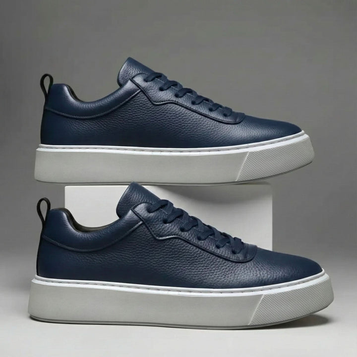 BROMLEY GRAINED LEATHER SNEAKERS