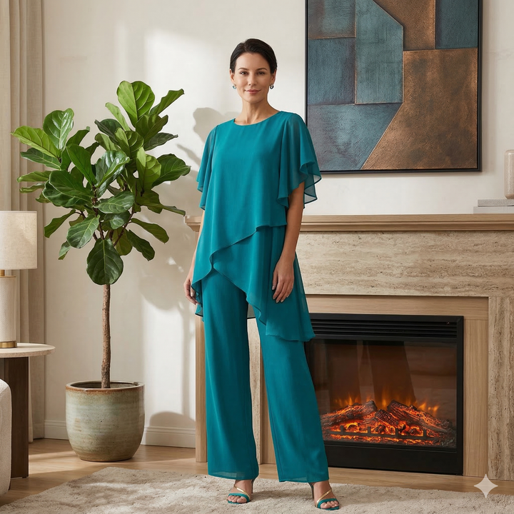 ELLA ELEGANT TOP &amp; PANTS COMBO