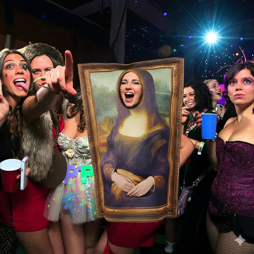 Mona Lisa &amp; The Scream Halloween Costumes